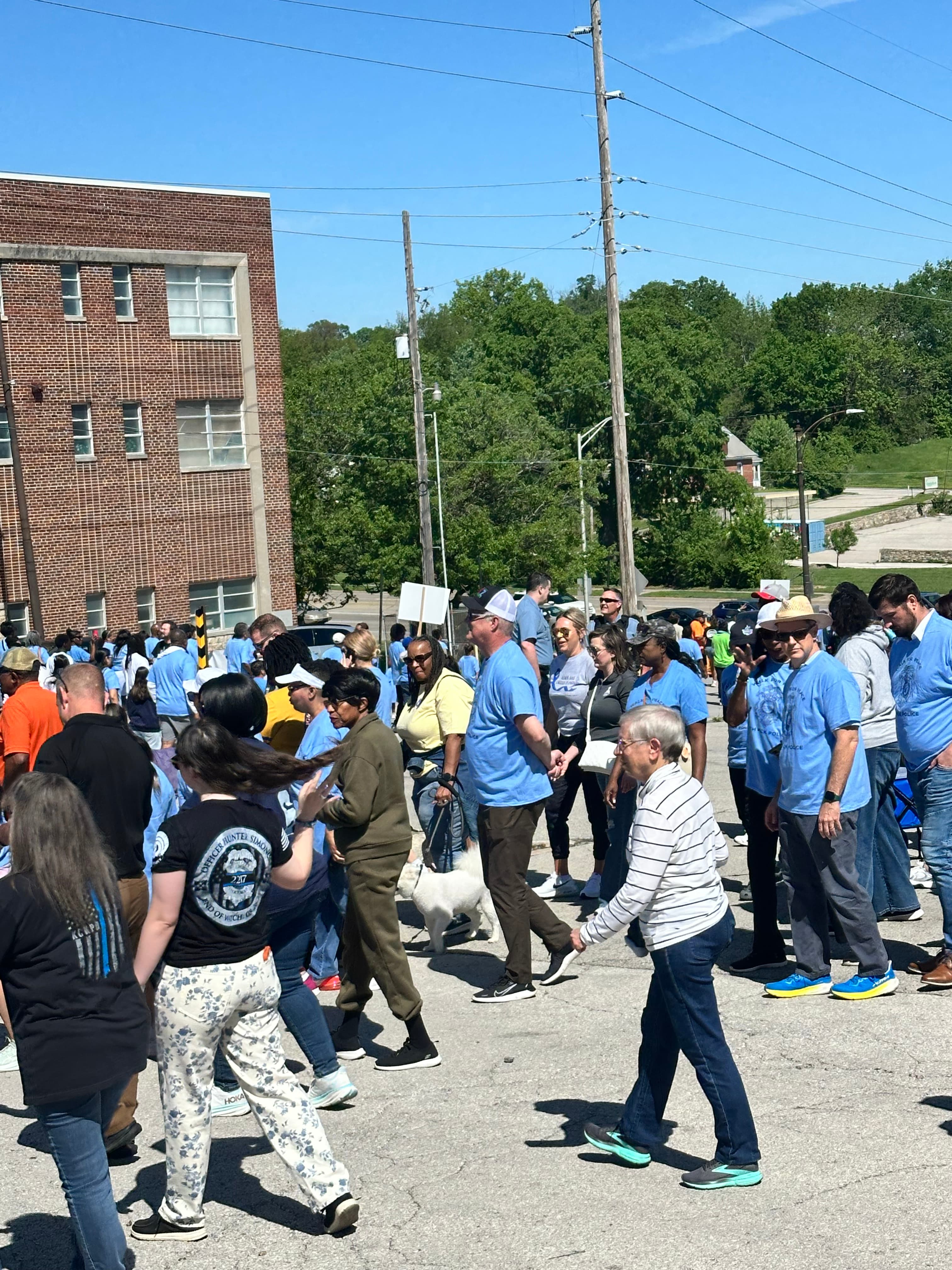Peace Walk participants on Saturday, April 25